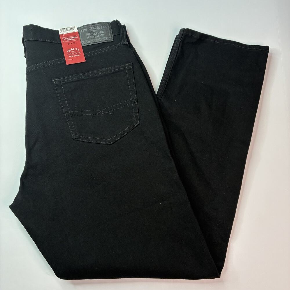 Signature By Levi Strauss Original Straight Jeans Men's Size 34x30 Black